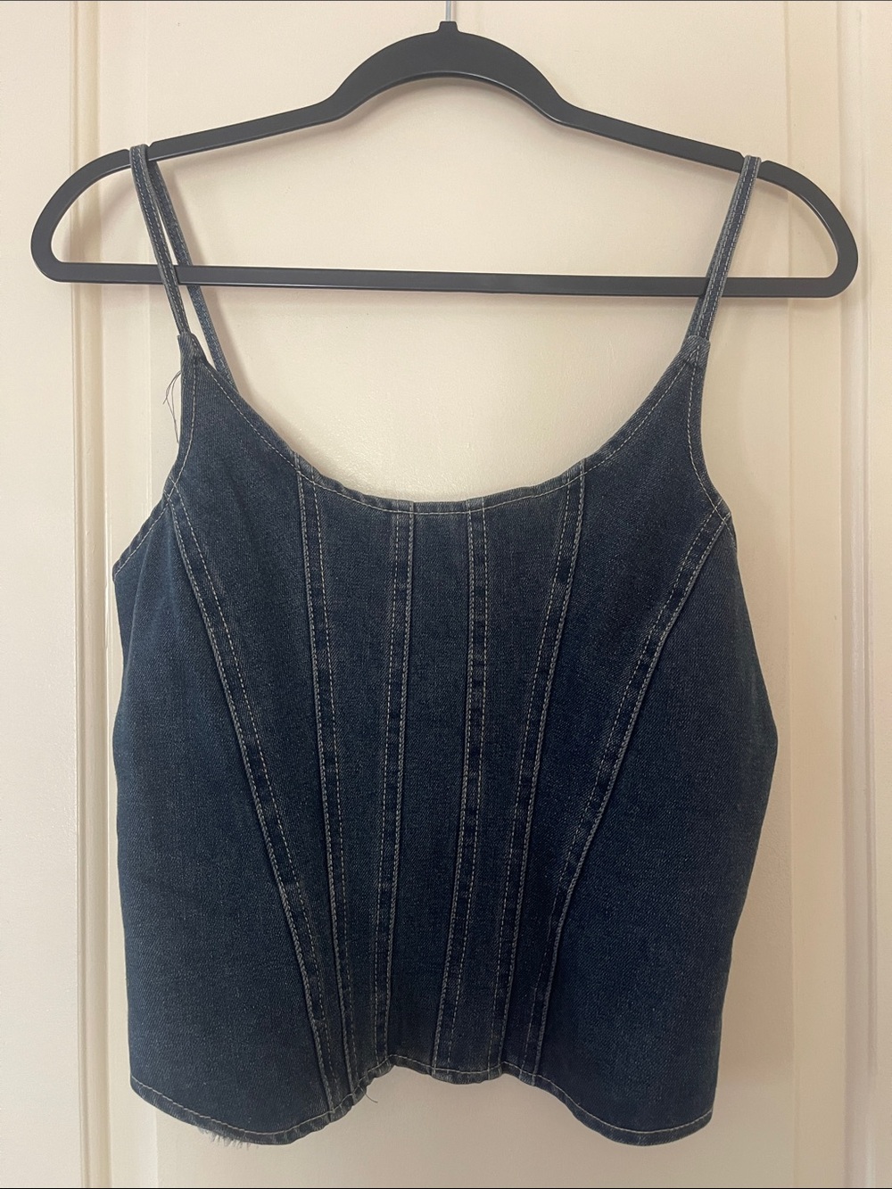 Vigoss Dark Indigo Smocked Denim Cami
